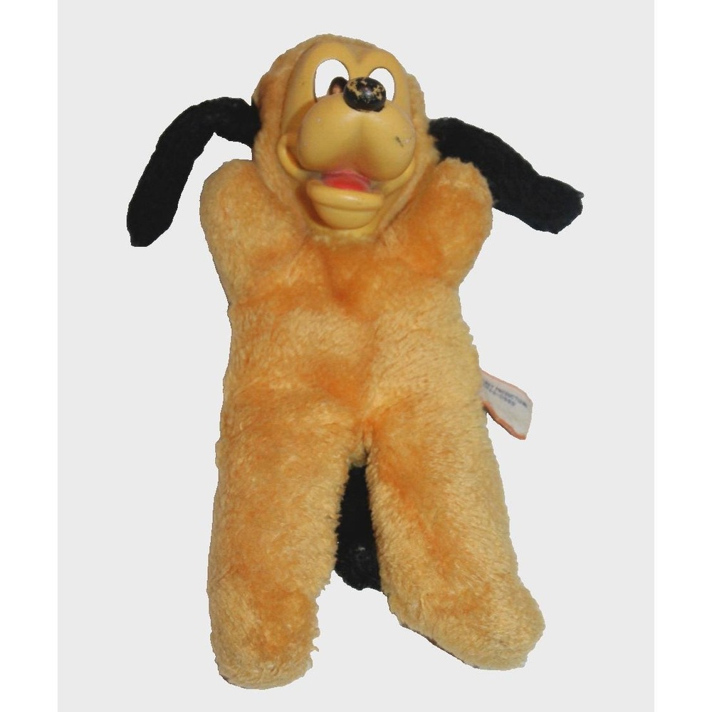 vintage Walt Disney Productions 9" plush stuffed animal rubber face Pluto